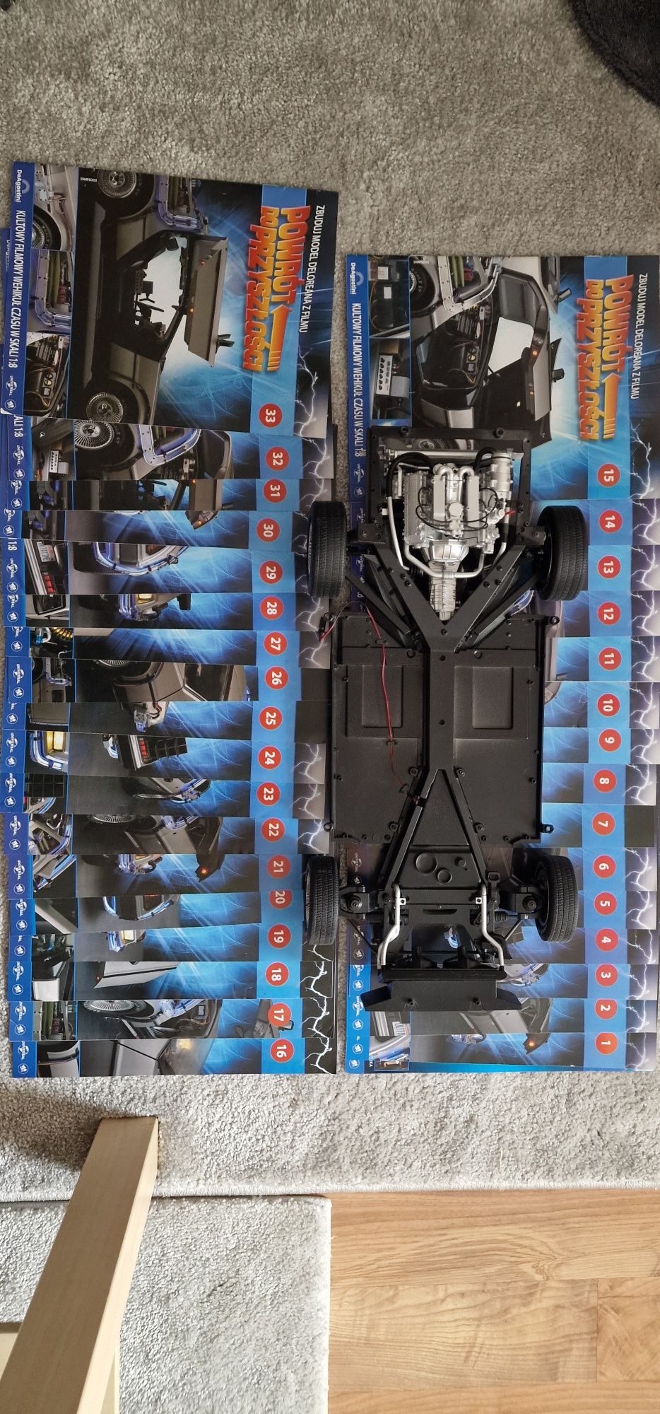 Delorean deagostini model skala 1:8  83numerów na bieżąco