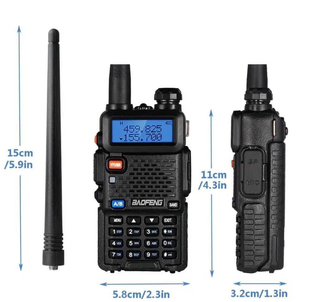 Рація Baofeng 5Вт UHF/VHF