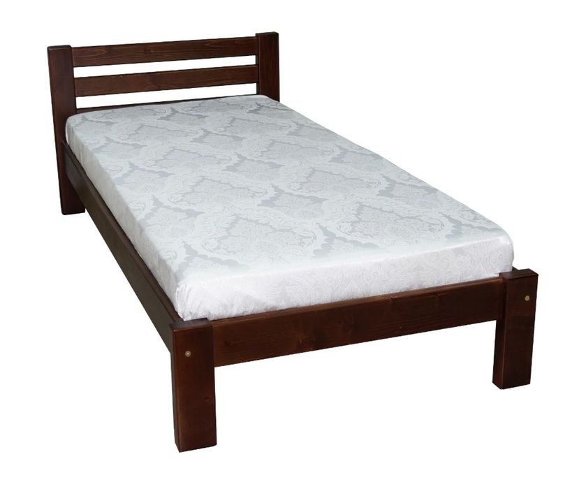 Ліжко деревʼяне (колір - горіх)