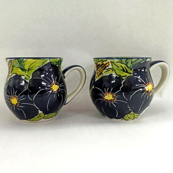 Zestaw dwóch kubków ceramicznych 250 ml Ceramika Bolesławiec