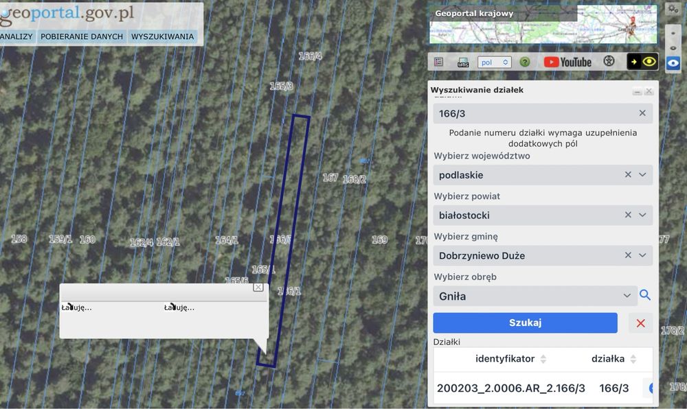 0,47 ha dz.rolna +1,1 ha las możliwość przekształcenia na budowlaną