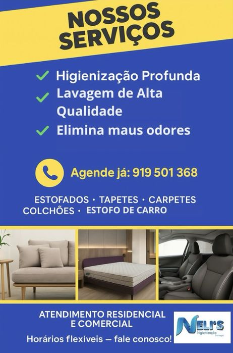 Higienizacao de estofados