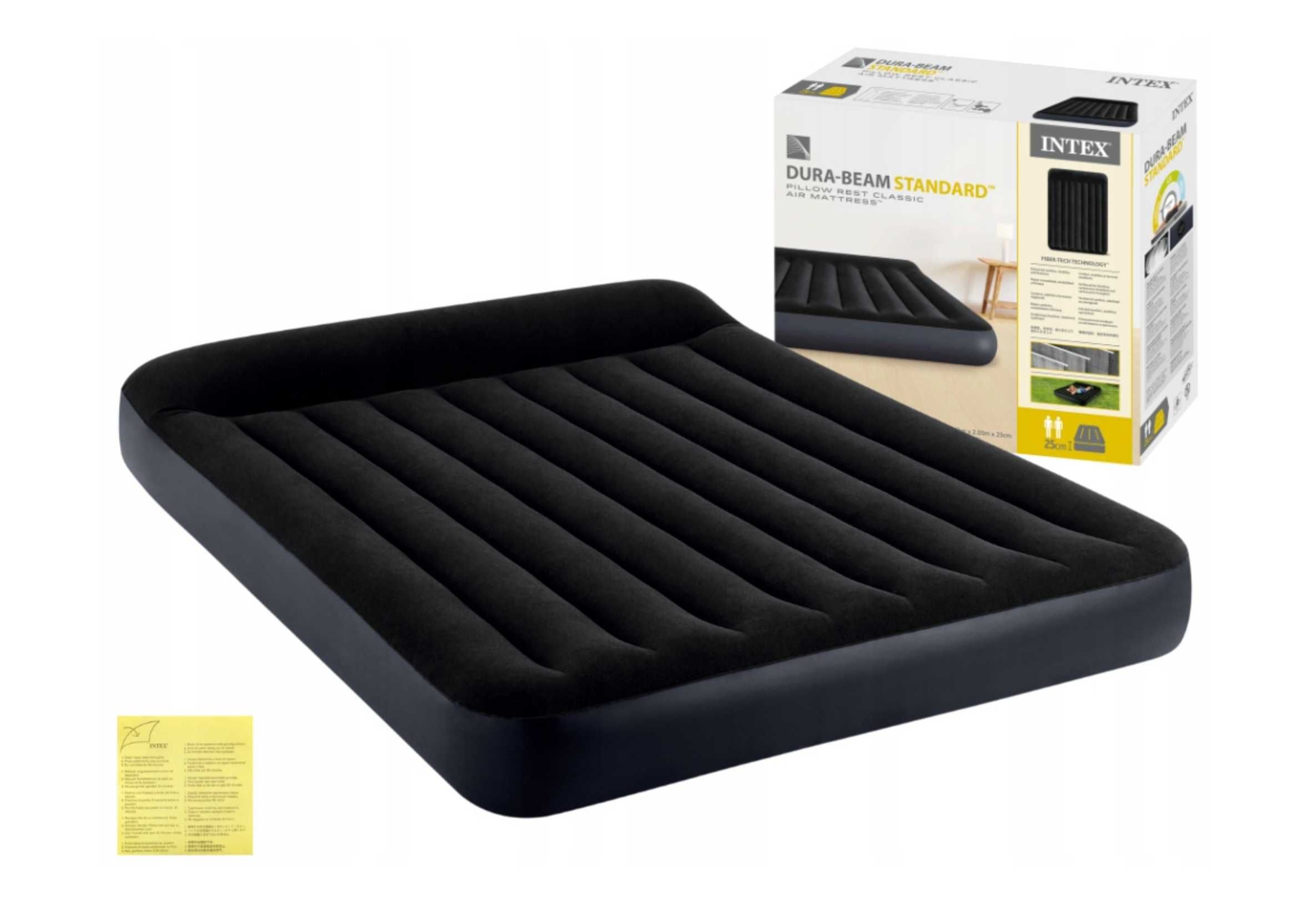 Materac INTEX 203x152x25 Wygodny Welur Pod Namiot