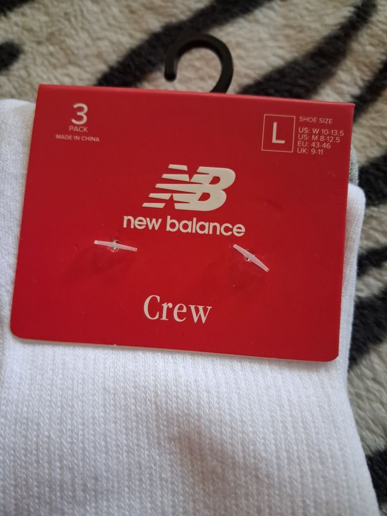 Skarpety bawełniane New Balance 43-46 3 pary nowe z metką
