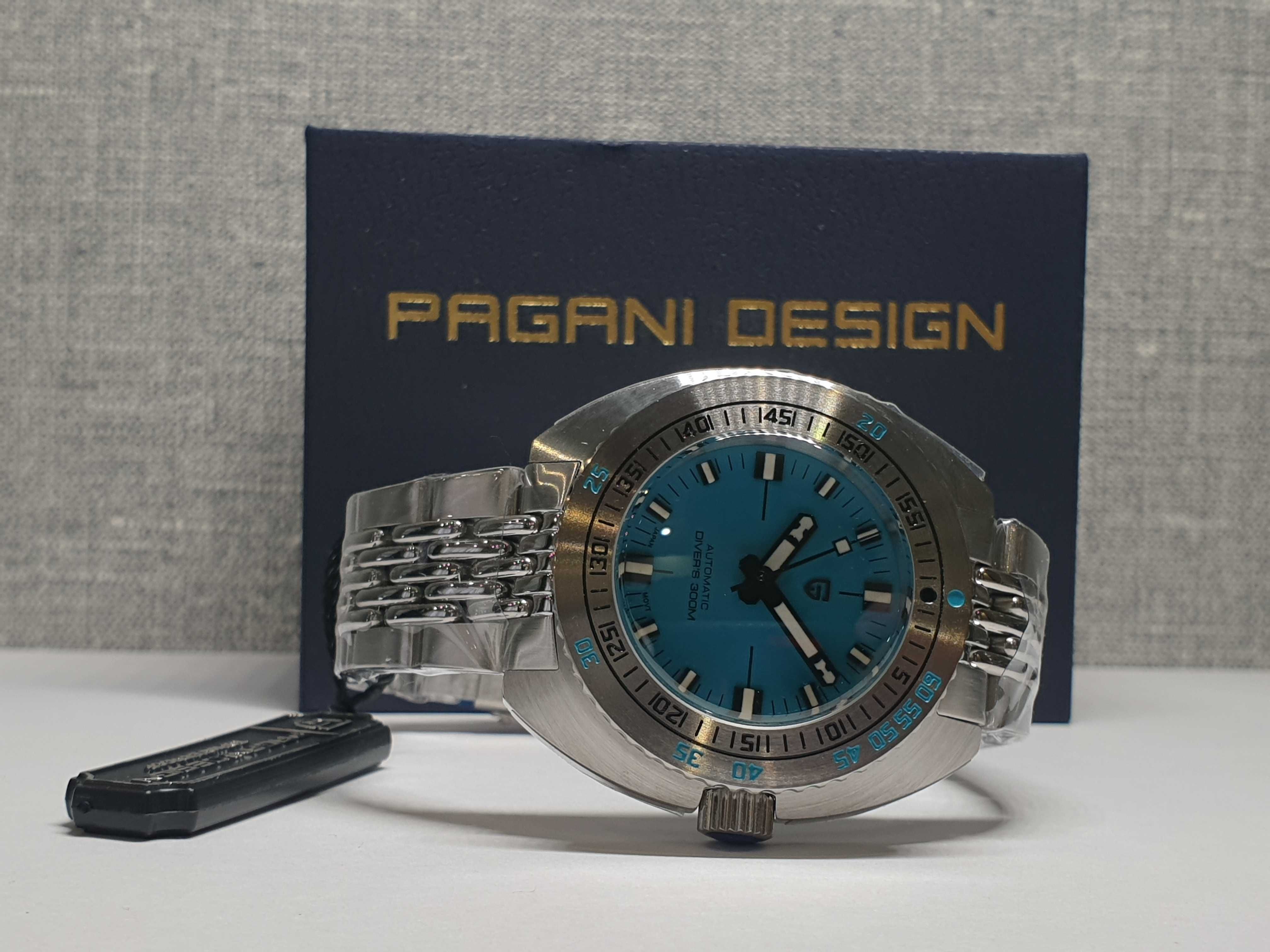 Чоловічий годинник часы Pagani Design Automatic Divers 300m Sapphire