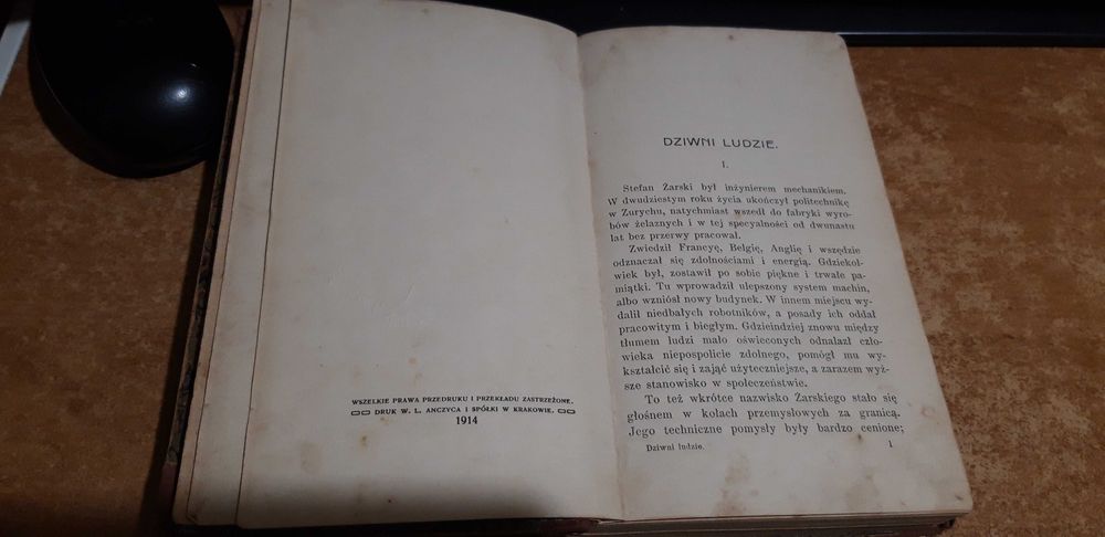Bolesław  Prus -Dziwni  Ludzi- Pierwodruk z 1914r.,okazja bibliofilska
