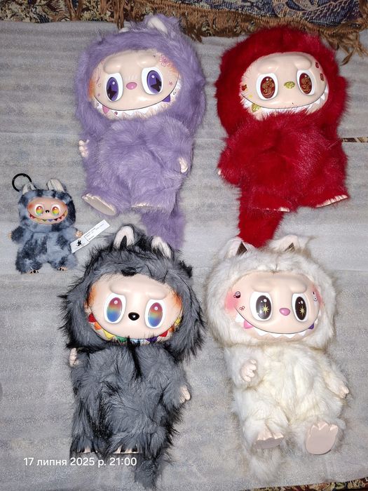 Labubu мякі великі лабубу зімомо zimomo тік ток 4 кольори дракончик