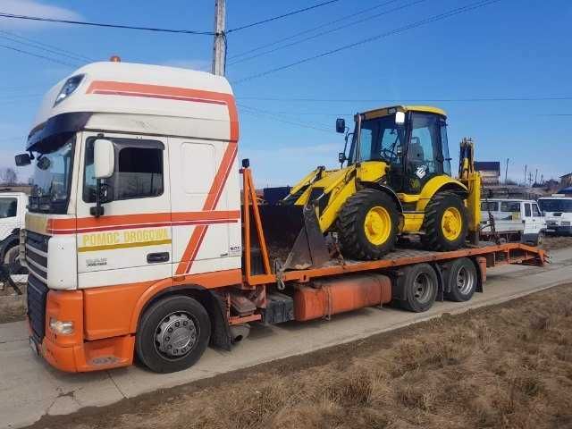 Transport maszyn budowlanych, rolniczych, palet, big bagów, domki