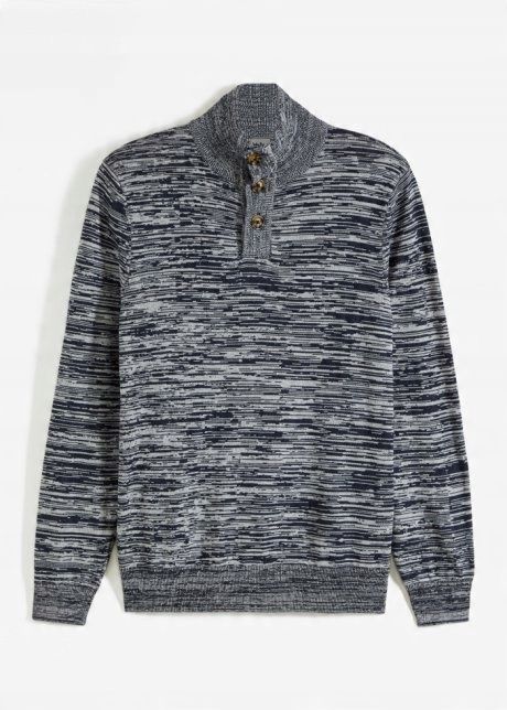 B.P.C cienki sweter rozpinany męski wzór melanżu ^64/66, 3XL