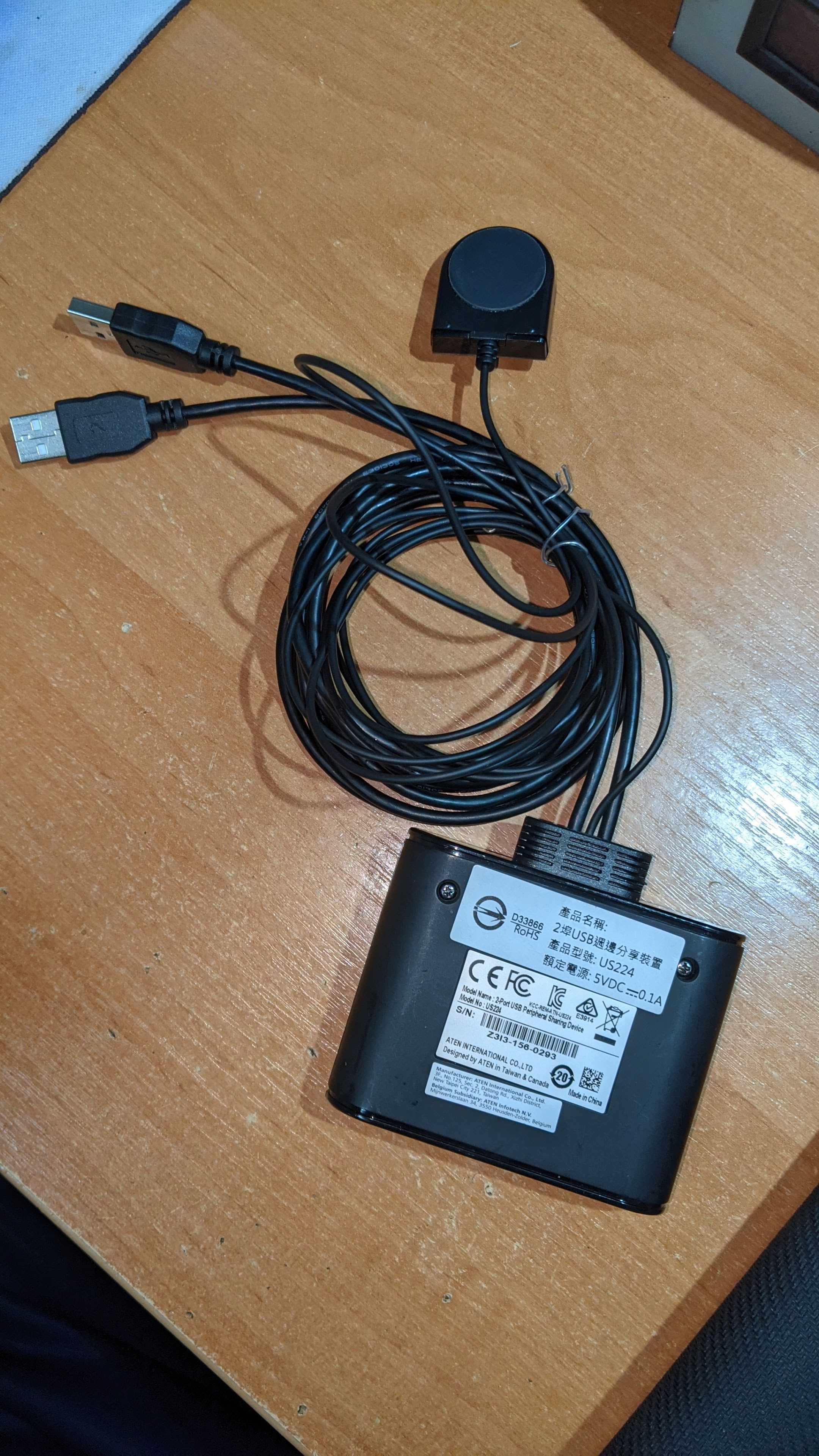 ATEN US224 розгалужувач ПЕРЕКЛЮЧАТЕЛЬ USB 2.0  4xUSB 2xPC