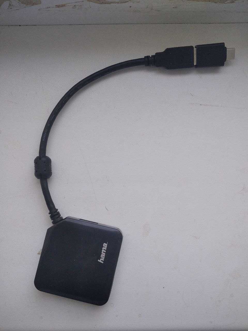 Концентратор USB3.2 USB-C Hama Black