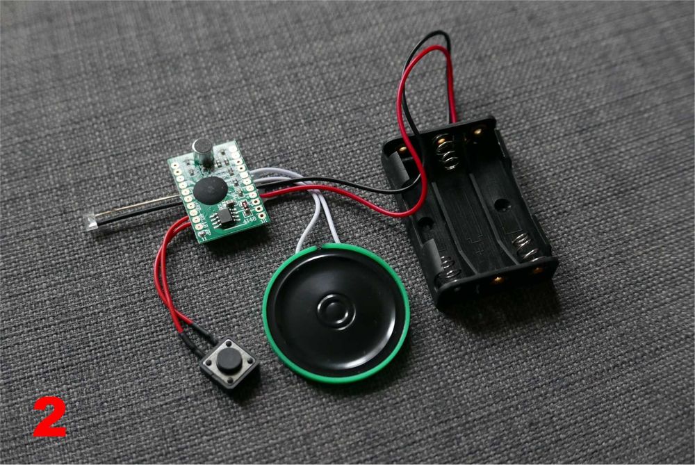 Moduł dźwiękowy do kartki z życzeniami lub zabawki – DIY – głośnik