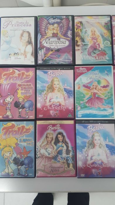 DVD´s de banda desenhada da Barbie, Winx e Trollz