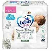 Lotus Baby Pieluszki  roz 1 2-5 kg 4x20szt