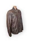 Kurtka skórzana oversize y2k 90s 80s  00s Brown realleatger