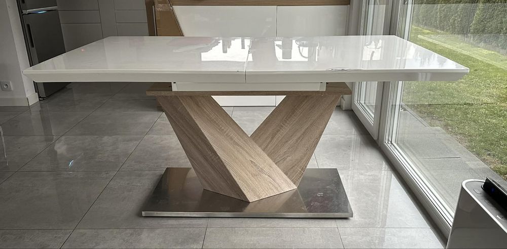 Stół Rozkładany 160(220)X90x75 Nowoczesny bialy