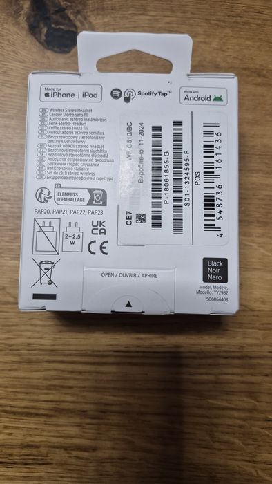 Słuchawki SONY WF-C510 nowe czarne