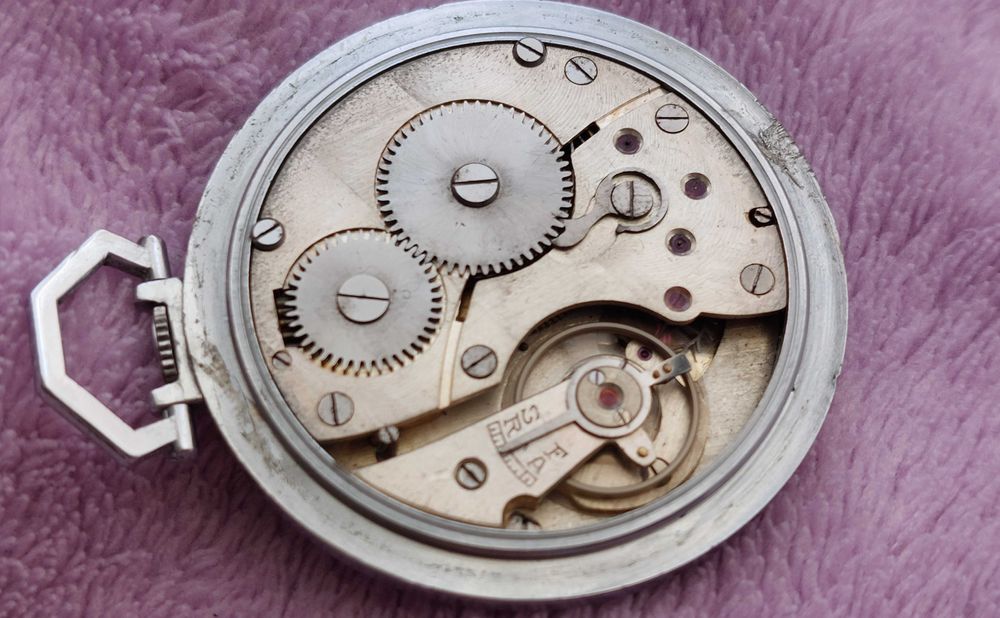 Relogio de bolso Vintage Metal Chrome [44mm] - Funciona.