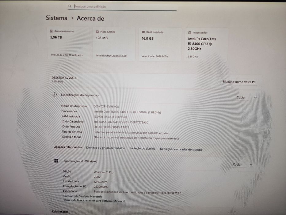 PC Completo i5 • 16GB RAM • 3TB + NVME 256GB • Win 11H25 Off 365