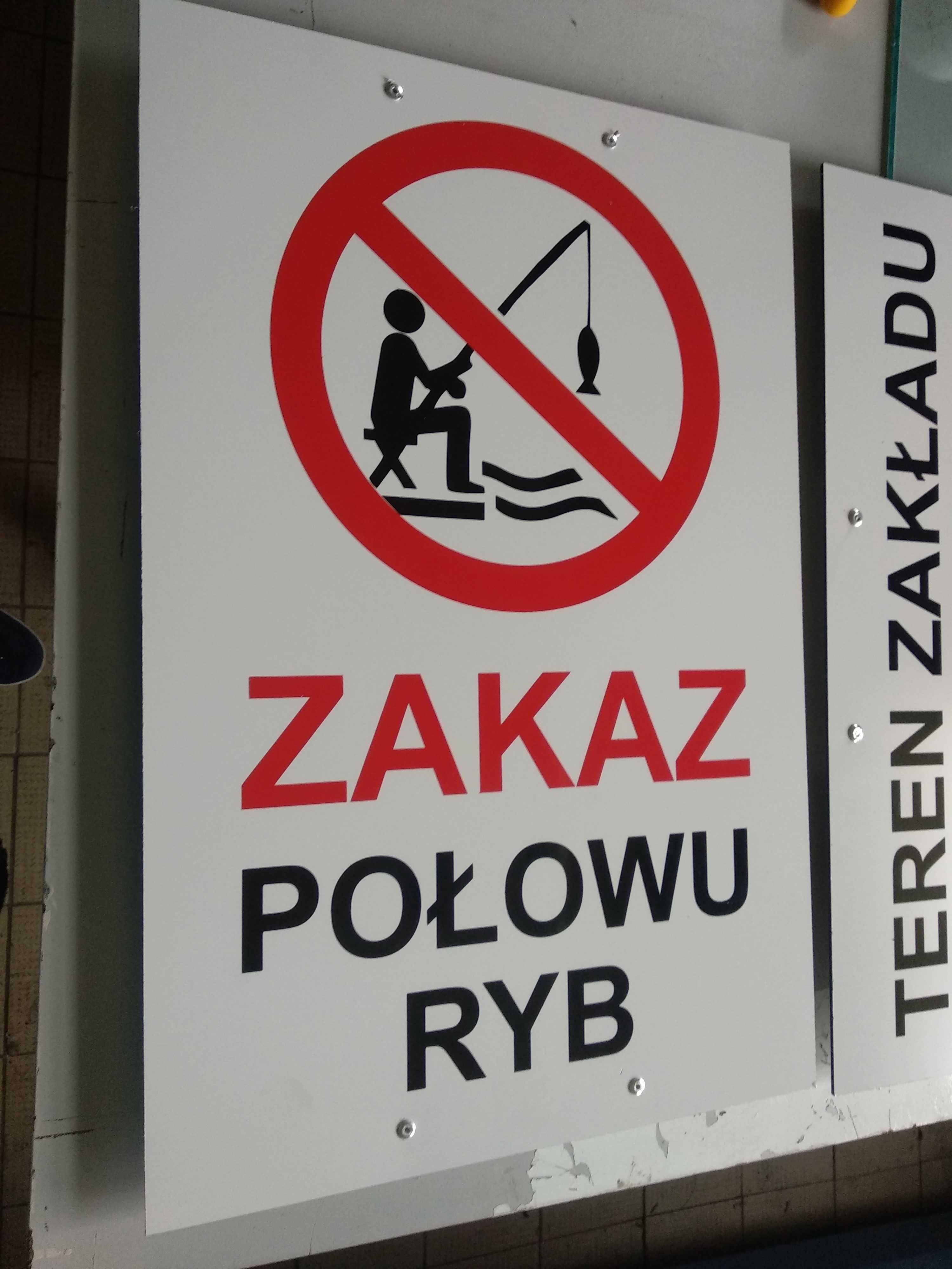 Płyta Dibond tablica informacyjna, reklamowa, oznakowania, zakaz znak