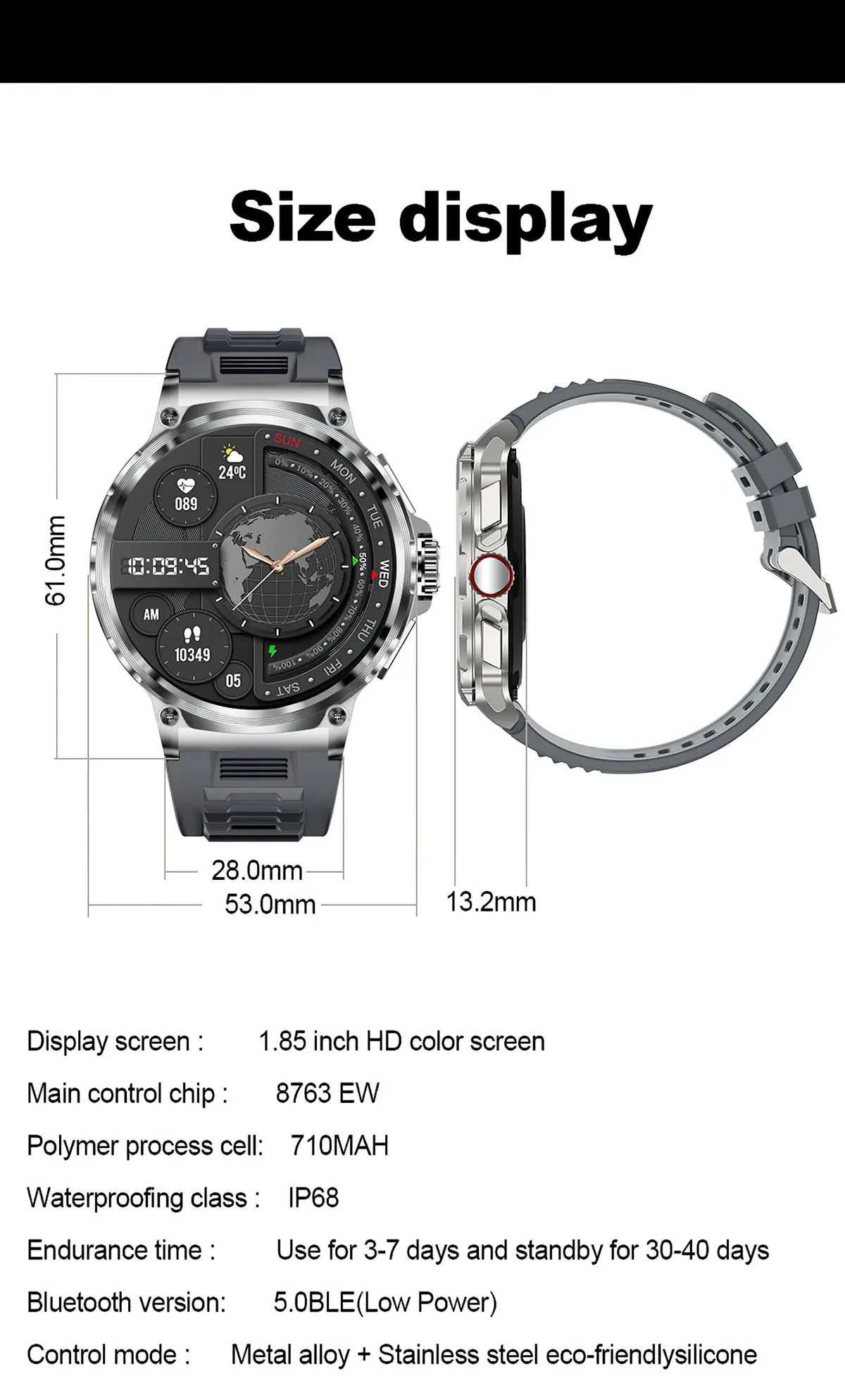 Smartwatch gt4,gps,bt,1,85'Ultra hd.Nowy zestaw