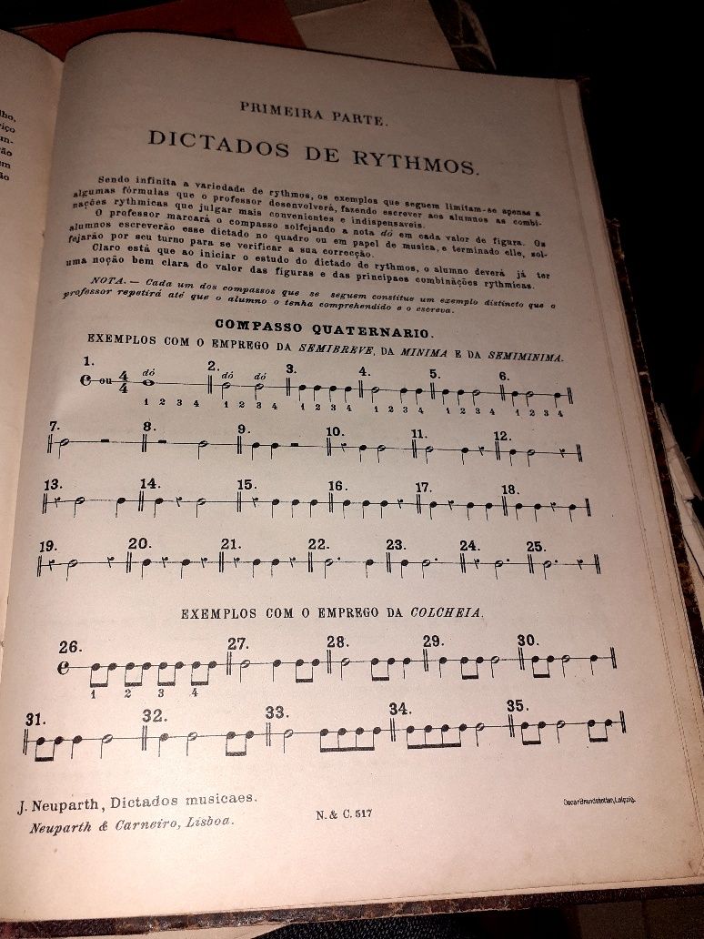 Livro musica "Novo Curso de Rendimentos", Freitas Gazul, + 100 anos