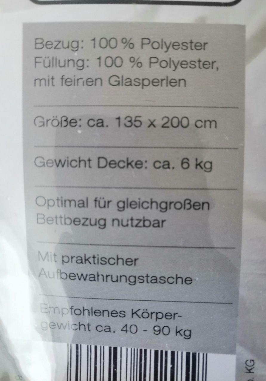 Sprzedam kołdrę obciążeniową