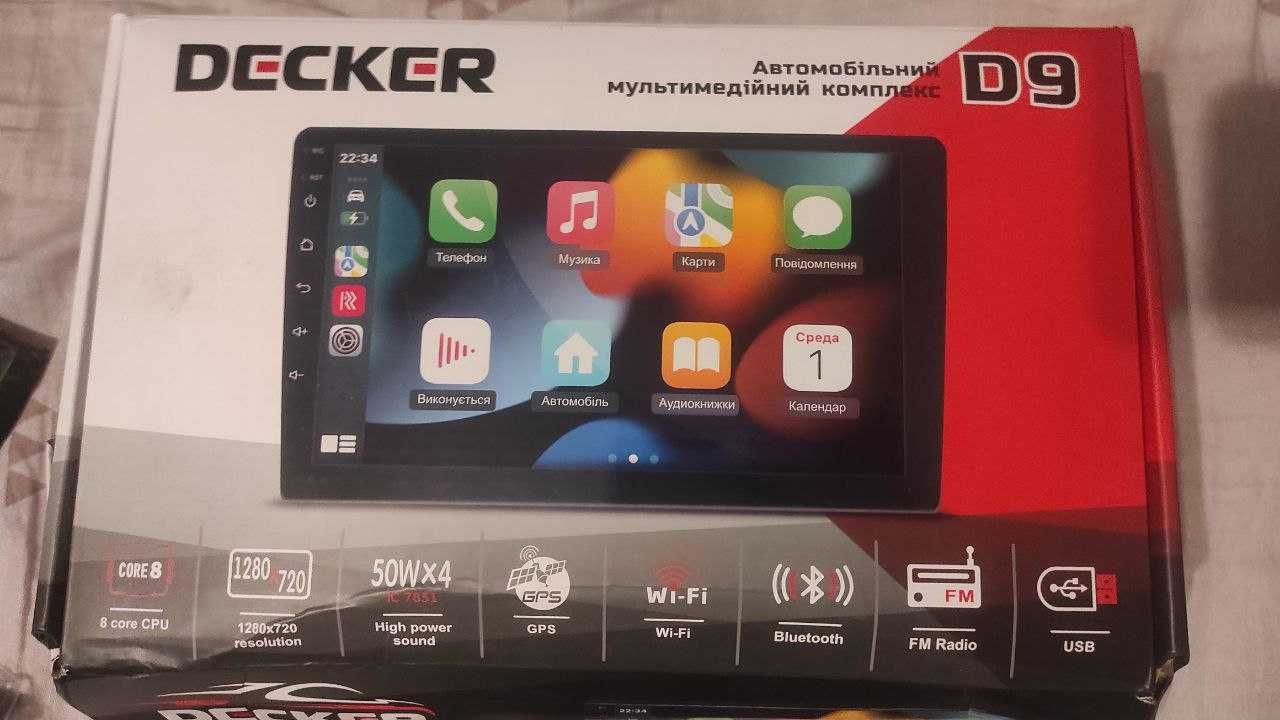 Продам магнітолу для машини DECKER D9-001