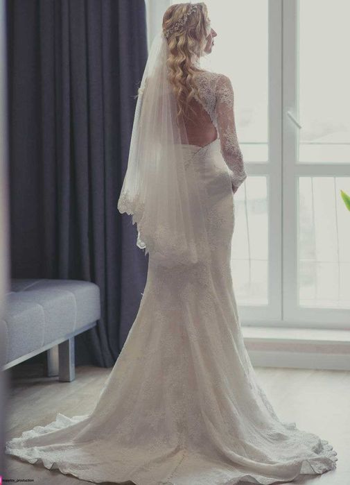 Свадебное платье/Фасон рыбка/Со шлейфом