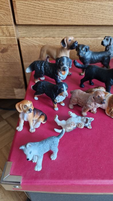 Zestaw 25x Schleich psy westie jamnik beagle jack nowofunland cocker