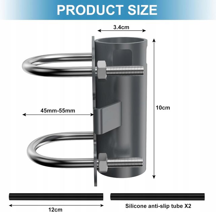 Uchwyt rury masztu antenowego do Starlink Bowl, kształt litery U
