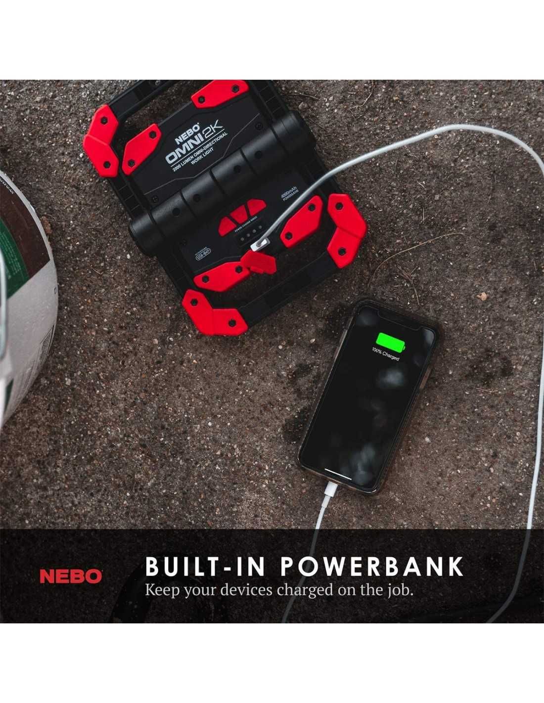 Projetor - Power Bank dobrável recarregável 2000 Lumens