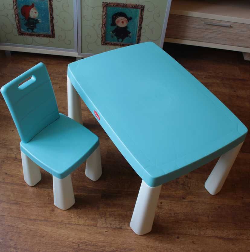 Стільчик дитячий долоні блакитний міцний пластик стульчик стул детский