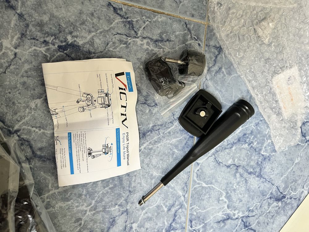 Tripé de camera e telefone