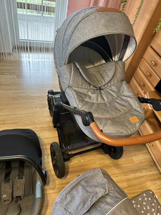 Wozek kinderkraft 3w1 szary