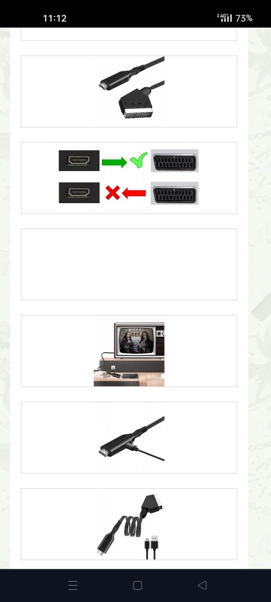 Кабель со встроенным переходником с HDMI на Евро/SCART

преобразует ци