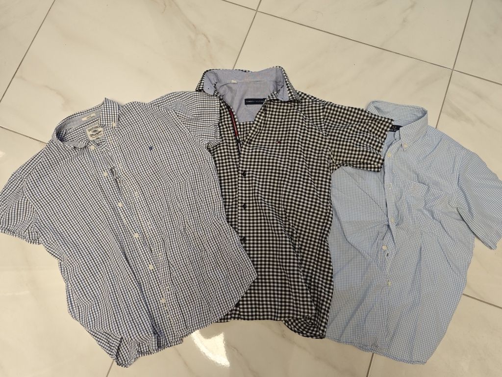 Koszula Tommy Hilfiger Wrangler Abercrombie r.M - 5 szt.