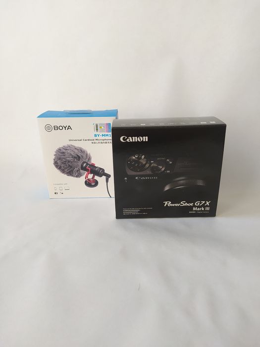 Фотоапарат Canon PowerShot G7 X Mark III Black + мікрофон + карта