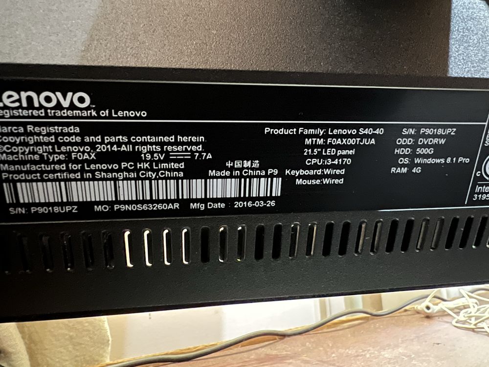 Моноблок Lenovo i3 500GB!!!