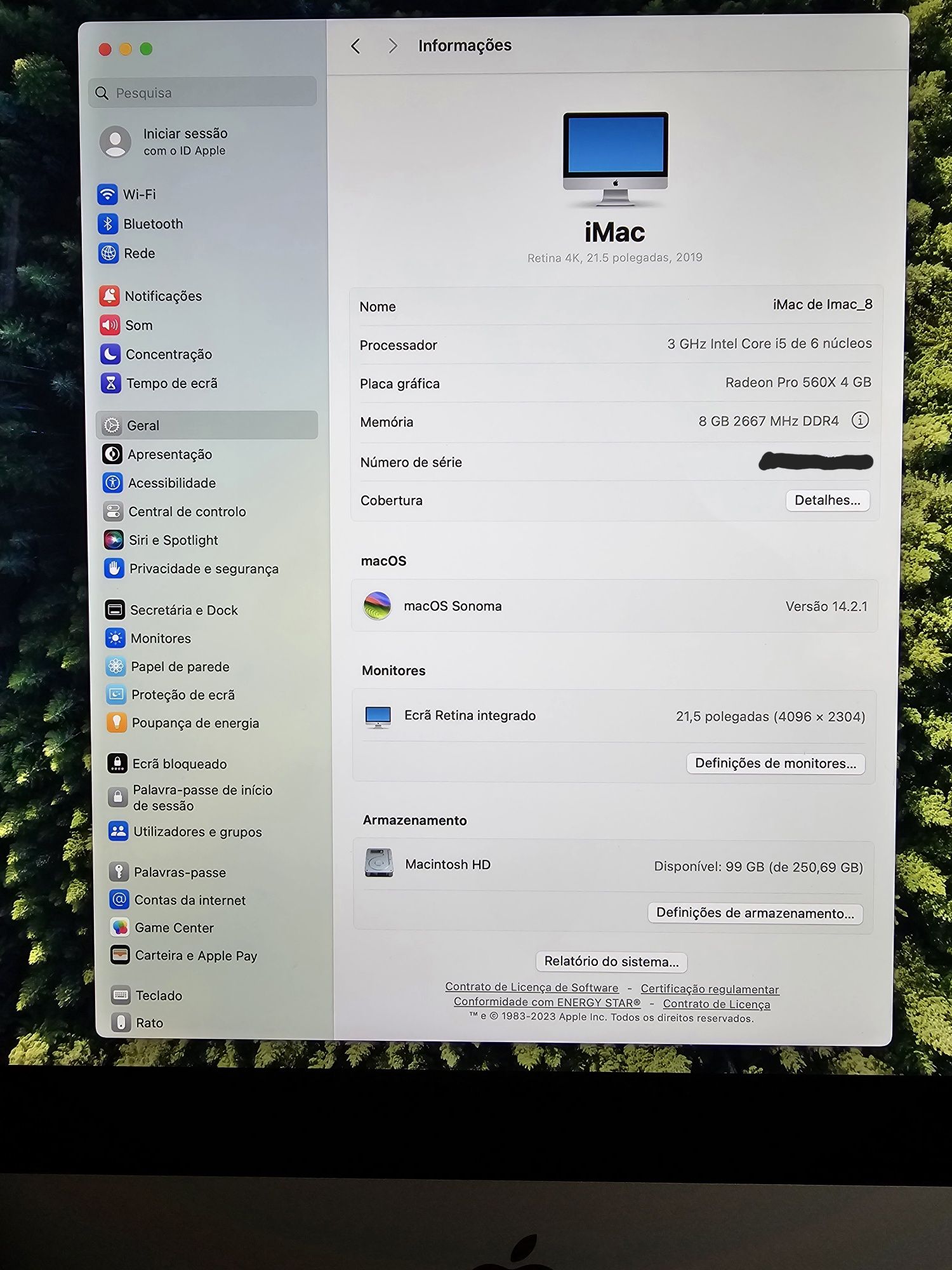 iMac Retina 4k 21,5 pol. 2019