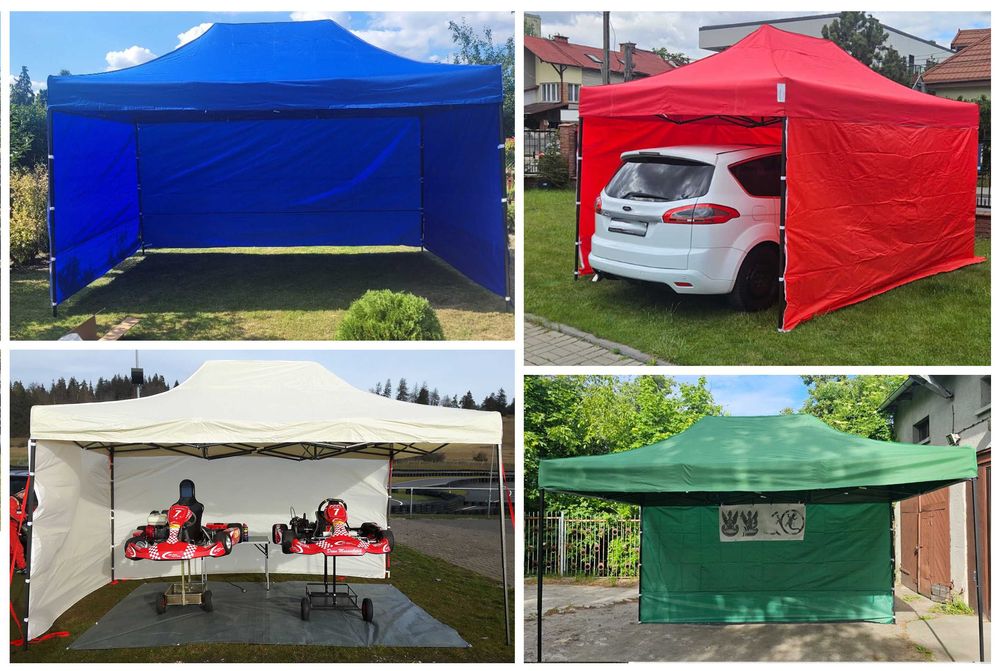 3x4,5 DACH WODOODPORNY pokrowiec NAMIOTU handlowego pawilon Expresowy