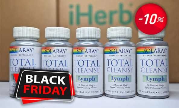 Solaray Total Cleanse Lymph, препарат для очищення лімфи, 60 капсул