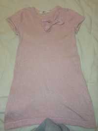 Vestido gliter menina rosa bebé 2/4 anos