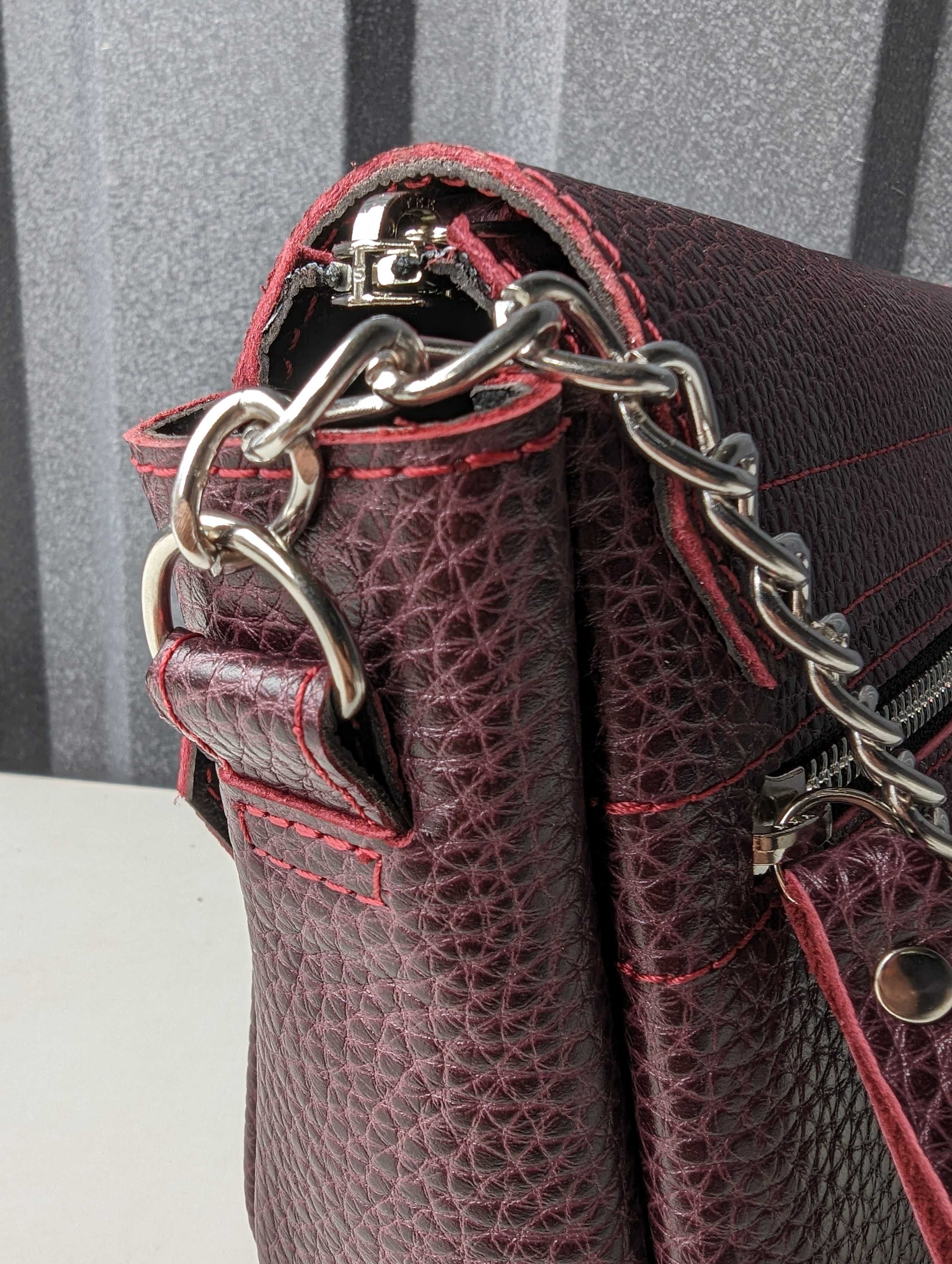 Женская кожаная сумка ручной работы Шкіряна сумка Кросбоді Balier