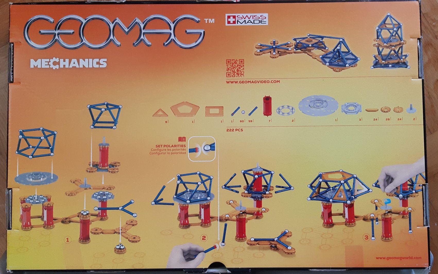 Geomag mechanics 723 + 722, ponad 360 elementów klocki magnetyczne