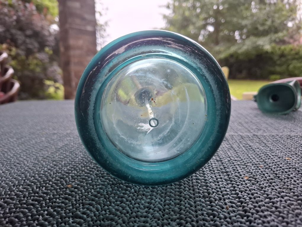 Stary szklany syfon, saturator, PRL