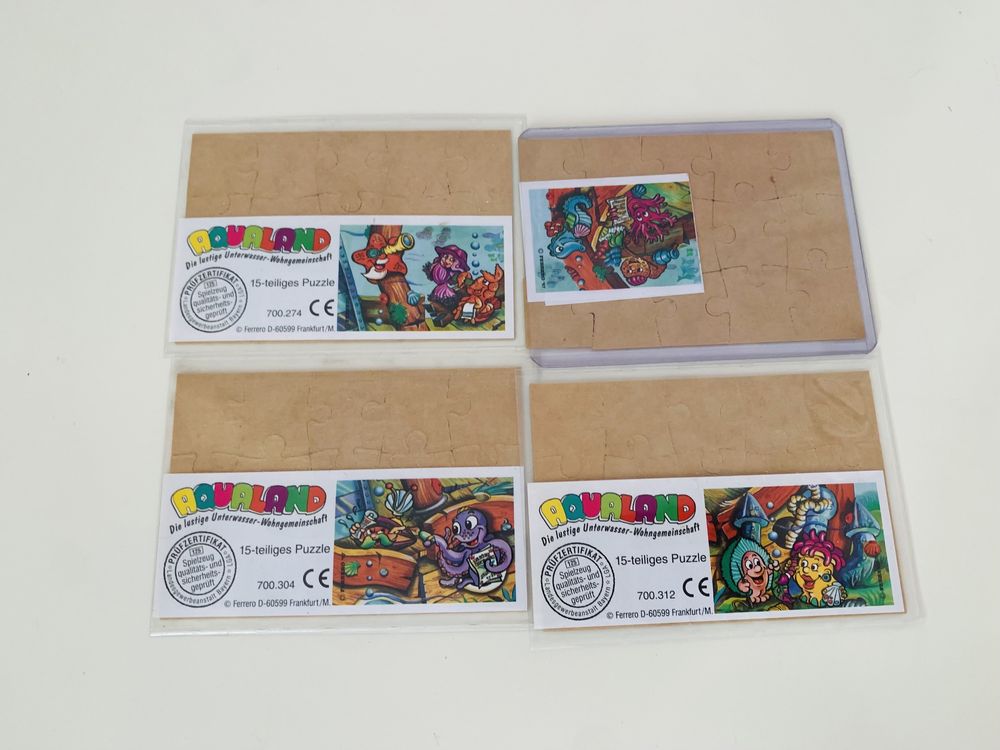 Kinder niespodzianka puzzle podwodny świat, Agualand, vintage 1997