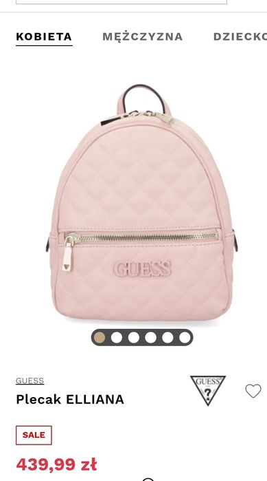 Plecak różowy Guess okazja,skóra ekologiczna