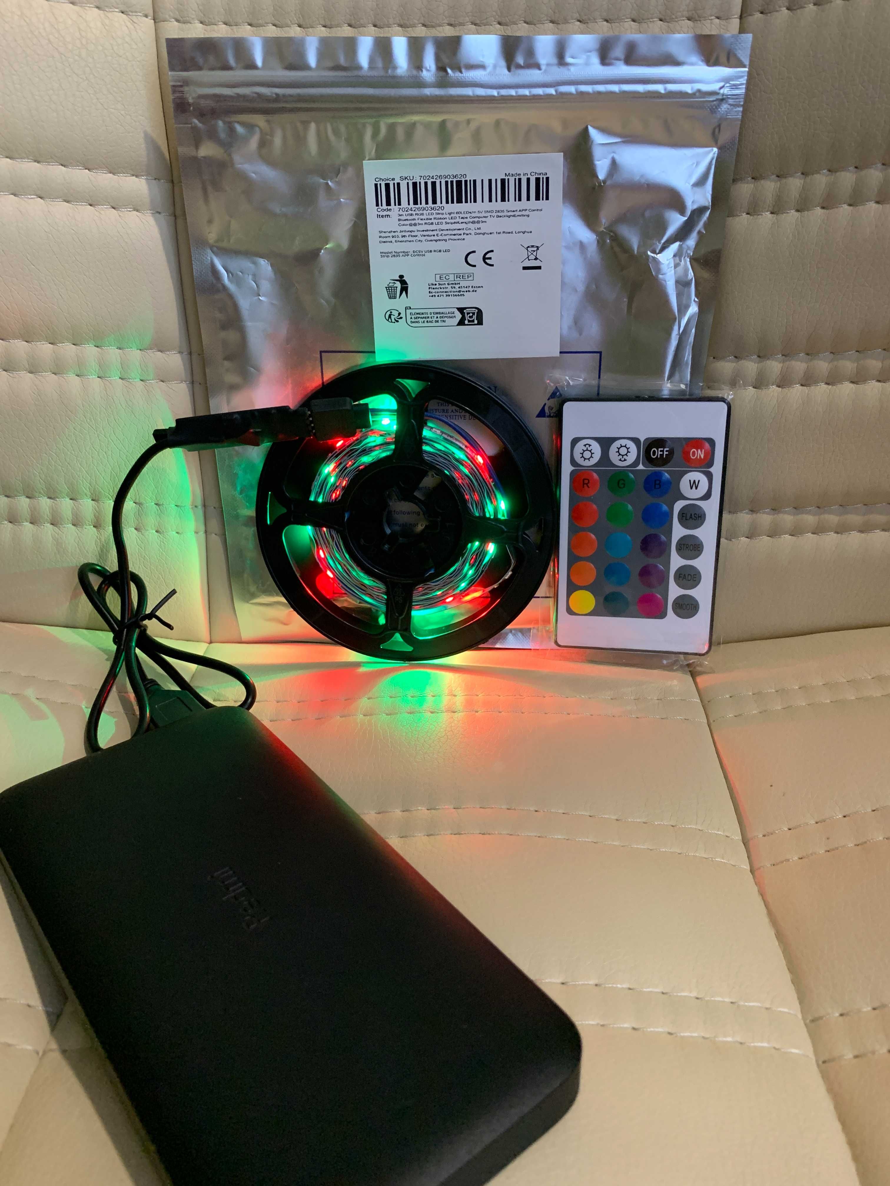 Продам блютуз USB RGB світлодіодну стрічку 3 м-5 В