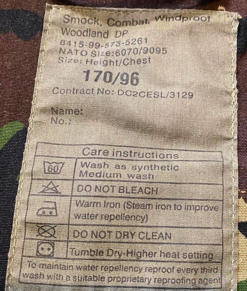 Kurtka brytyjska smock combat windproof woodland do 170/96